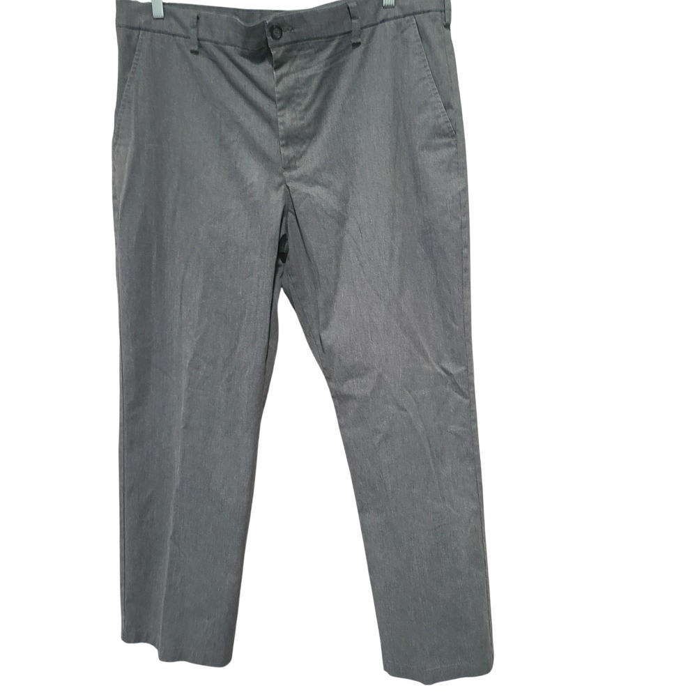 Croft & Barrow Mens 40x31 Grey Easy Care Classic Fit Flat Front Chino Pants